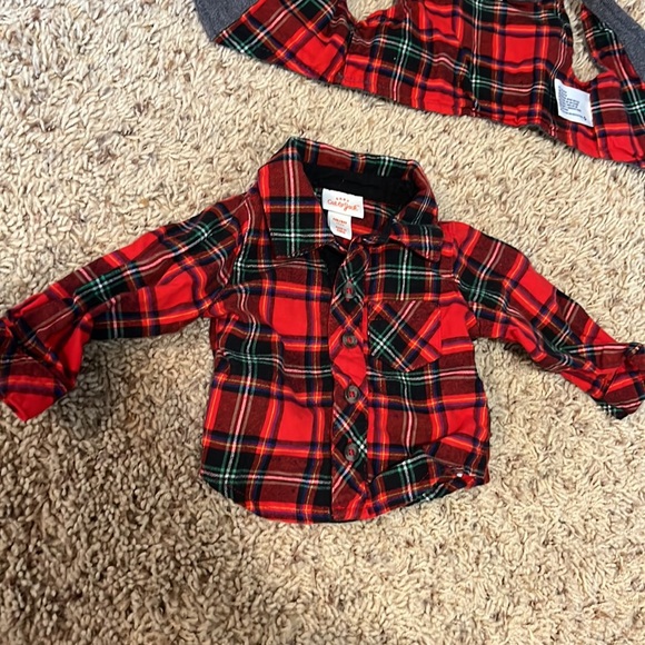 Like brand new 3-piece dressy plaid vest/shirt set w/corduroy pants for NB boy - Picture 7 of 7